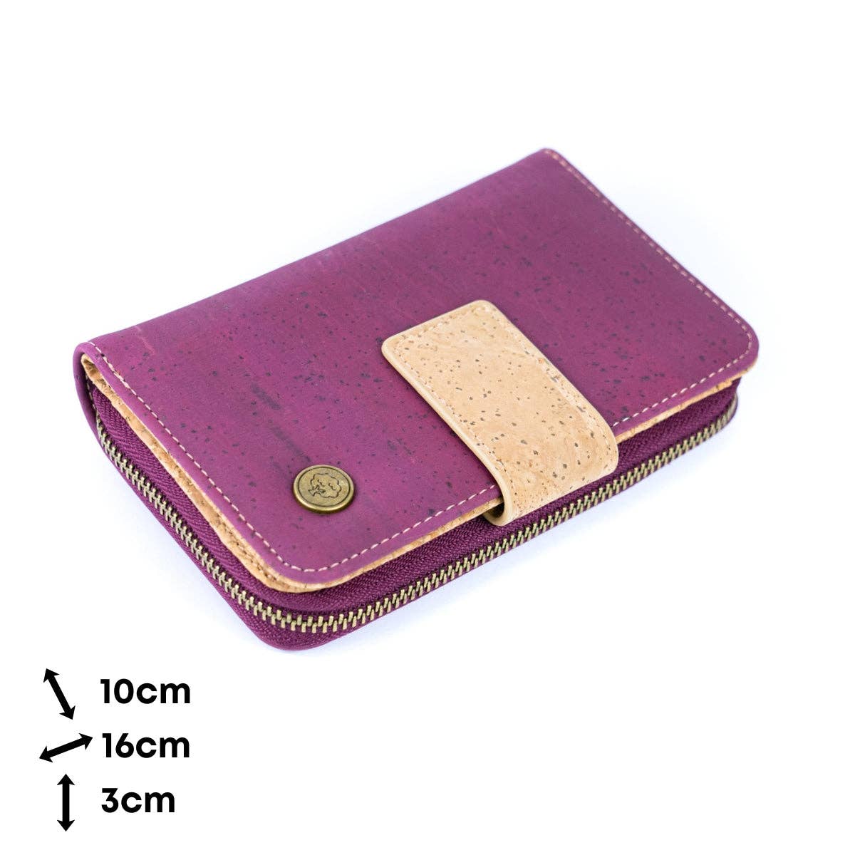 Stylish and Functional Medium-Sized Women's Cork Wallet
