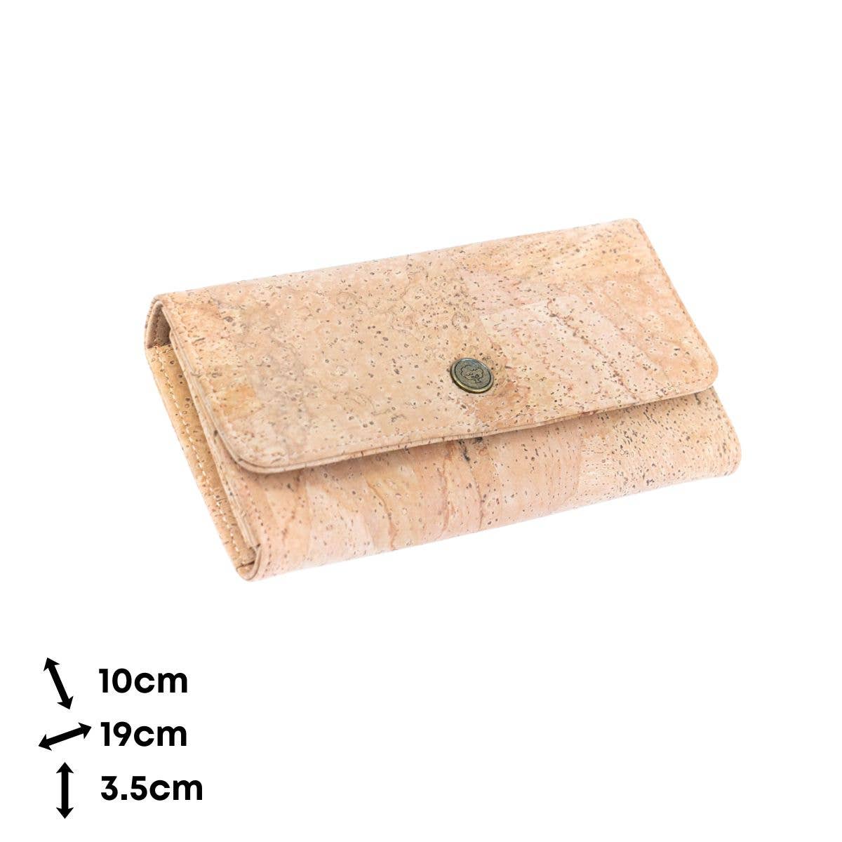 Lux cork bifold smart vegan women's wallet