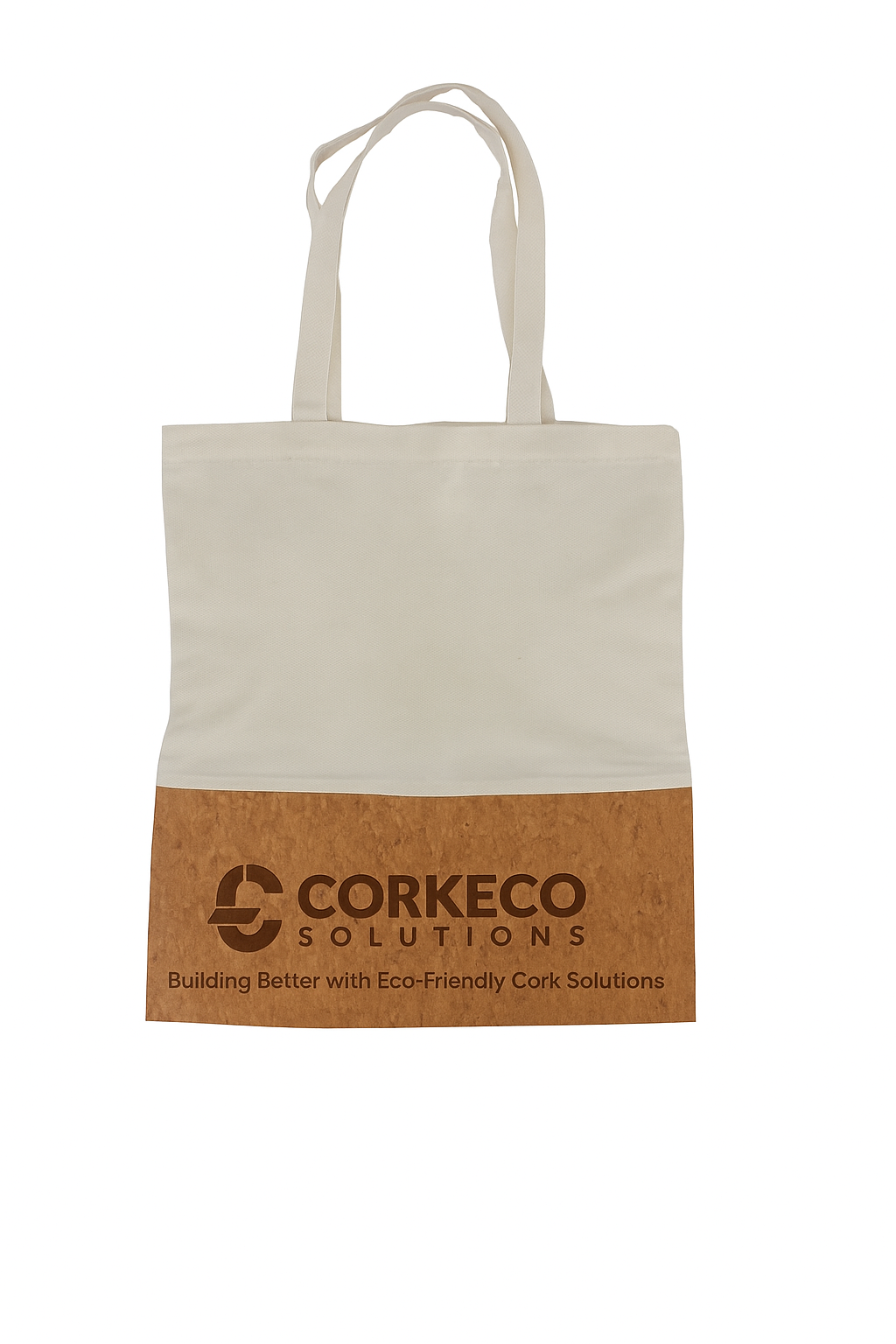 Large natural cork tote bag with minimalist design