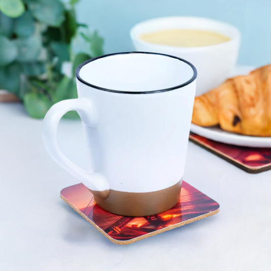 Close-Up of Portuguese Print on Coaster