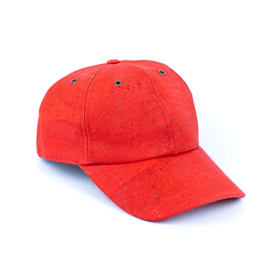 Red Eco-Friendly Cork Baseball Cap Front View
