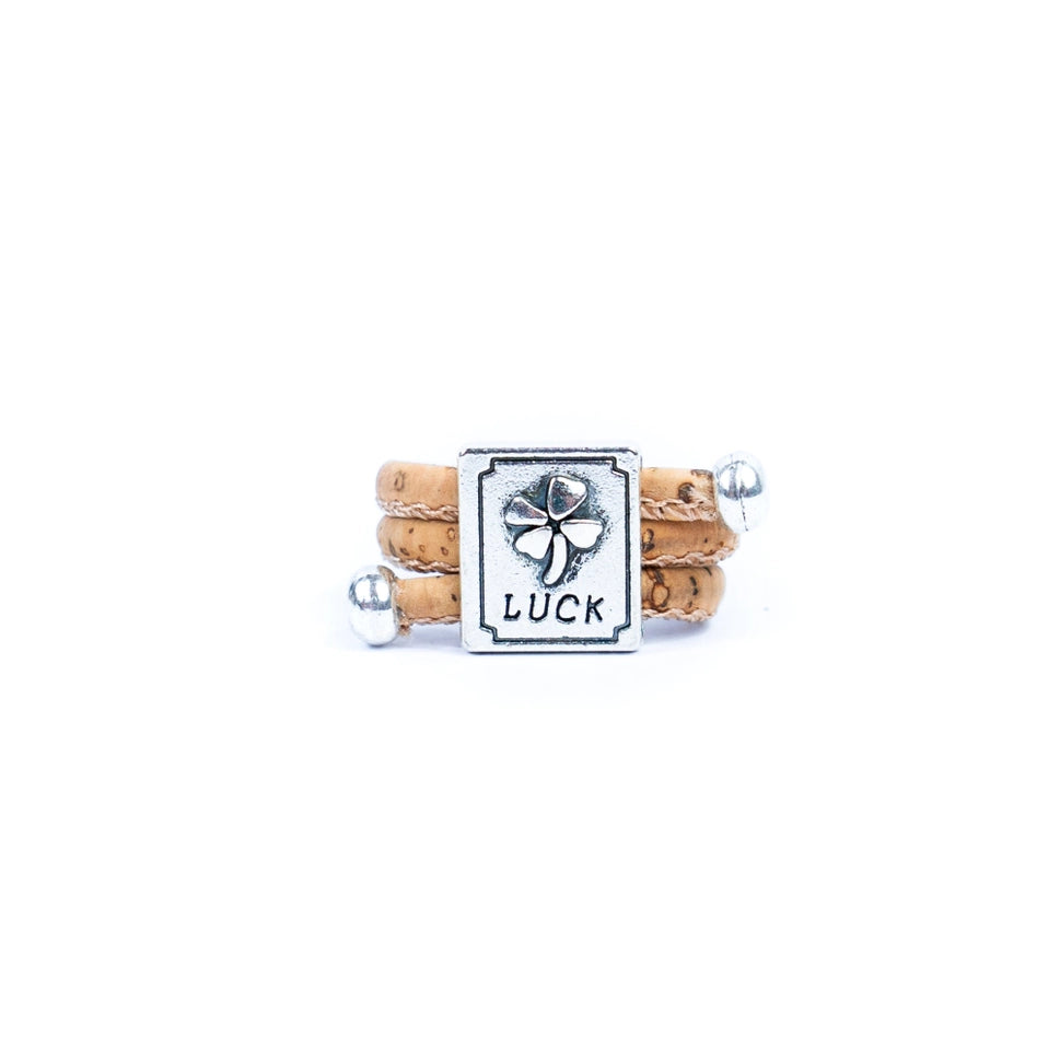 Cork Cord and Alloy Accessories Handmade Rings