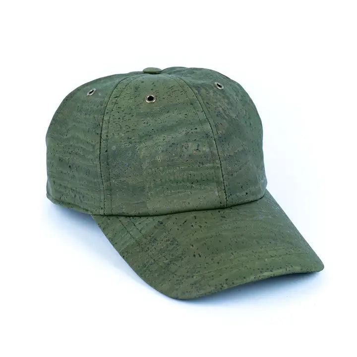 Green Eco-Friendly Cork Baseball Cap Front View