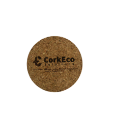 Personalised cork coaster with engraved business logo