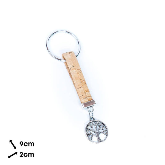 Cork handmade keyring