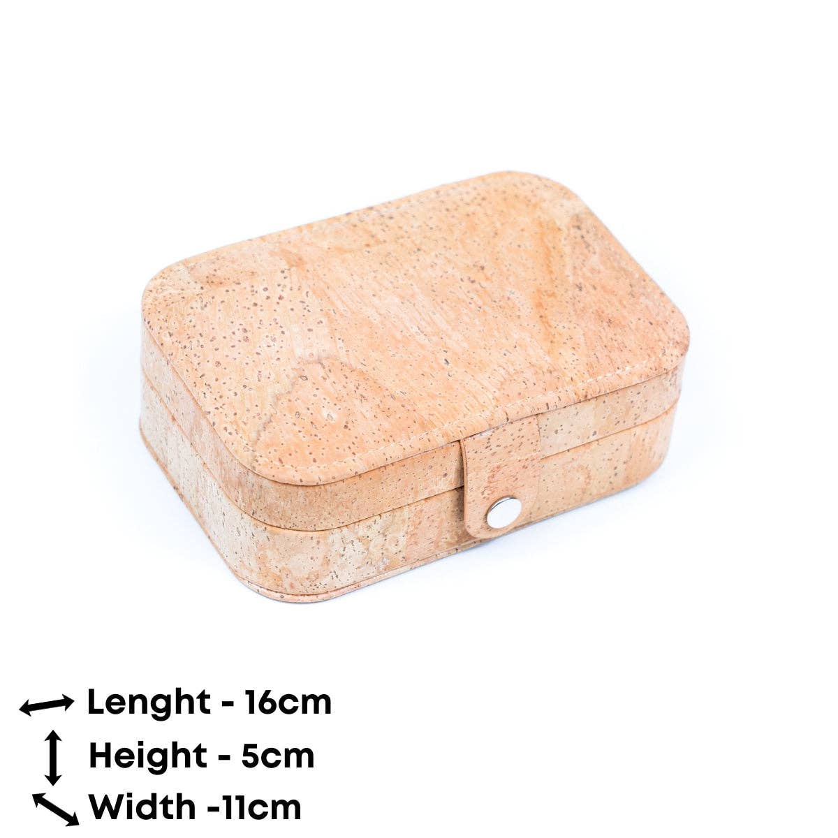 Natural/Golden/Patterned Cork Jewelry Storage Rectangular Bo