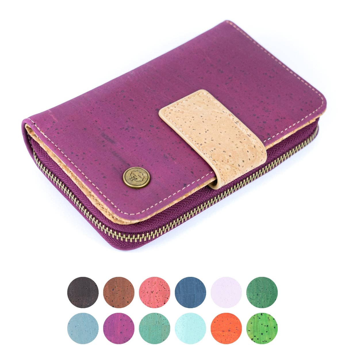 Stylish and Functional Medium-Sized Women's Cork Wallet