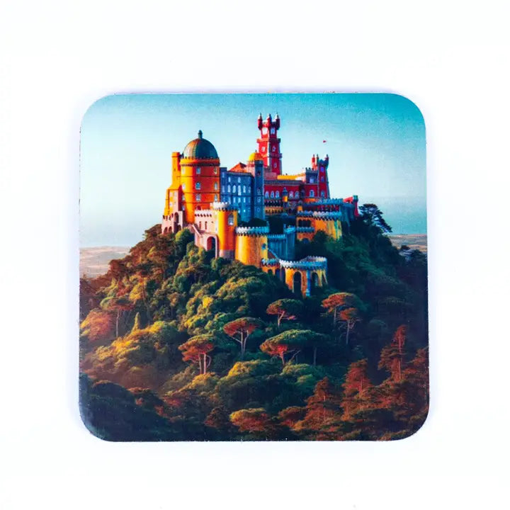Portugal Landmark Cork Coaster Set Front View