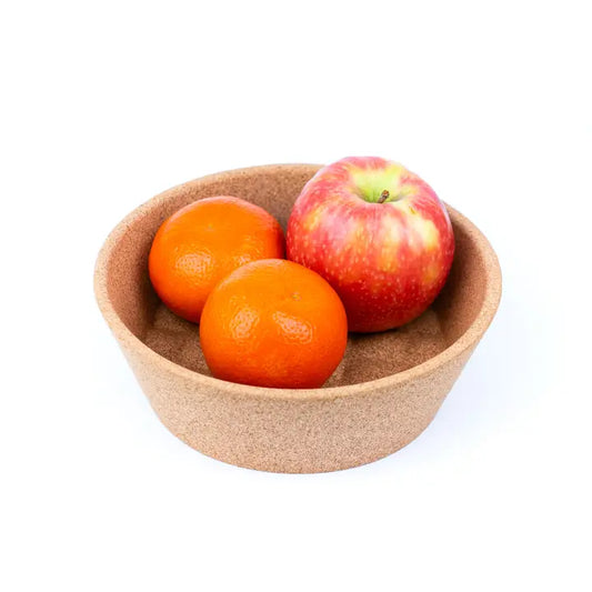 Cork Snack Bowl Displayed with Snacks