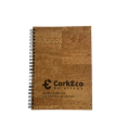 Personalised cork spiral notebook with engraved initials