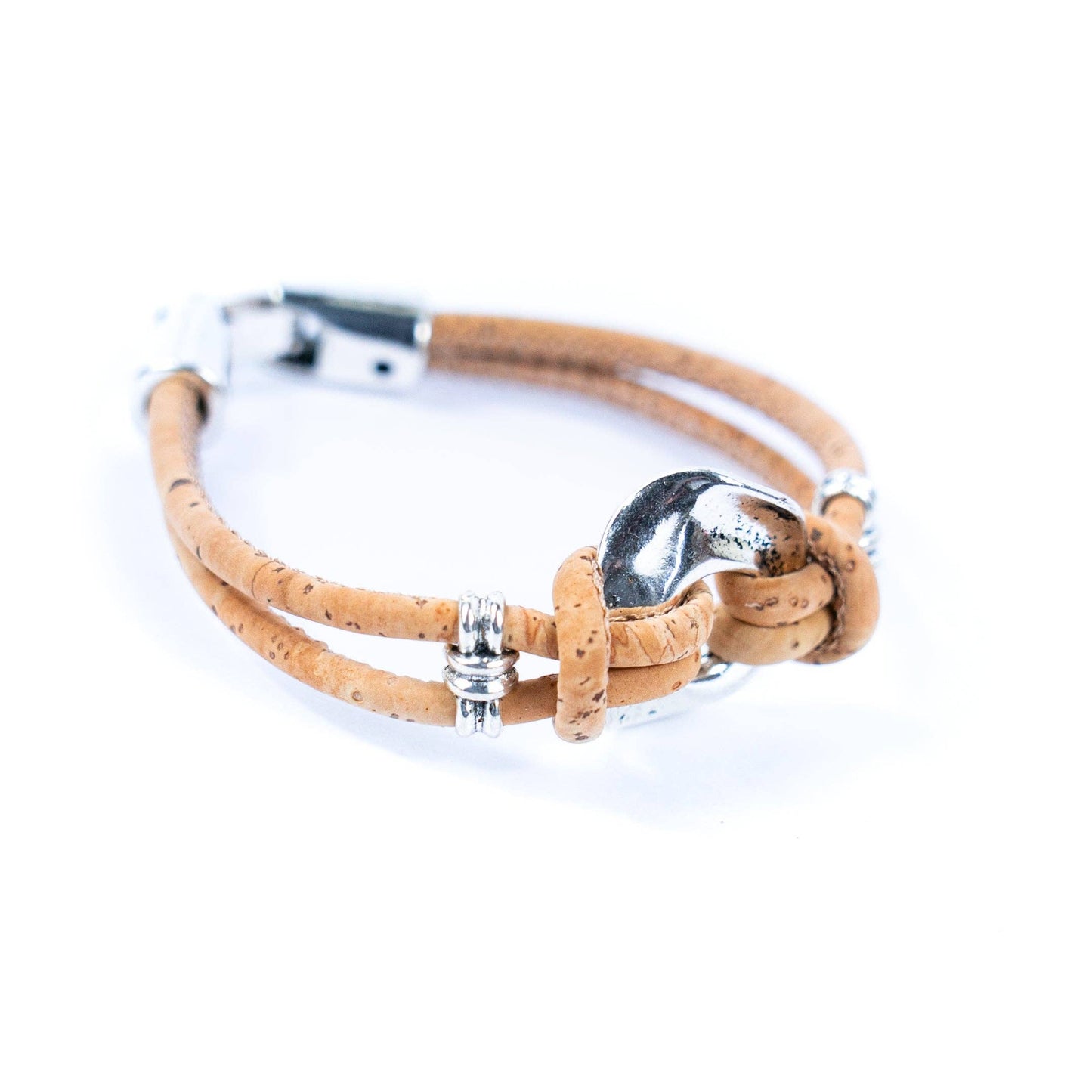 3MM round natural cork thread Handmade Bracelet