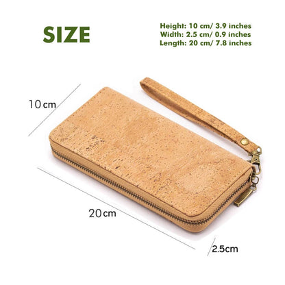 Natural cork women's classic vegan wallet