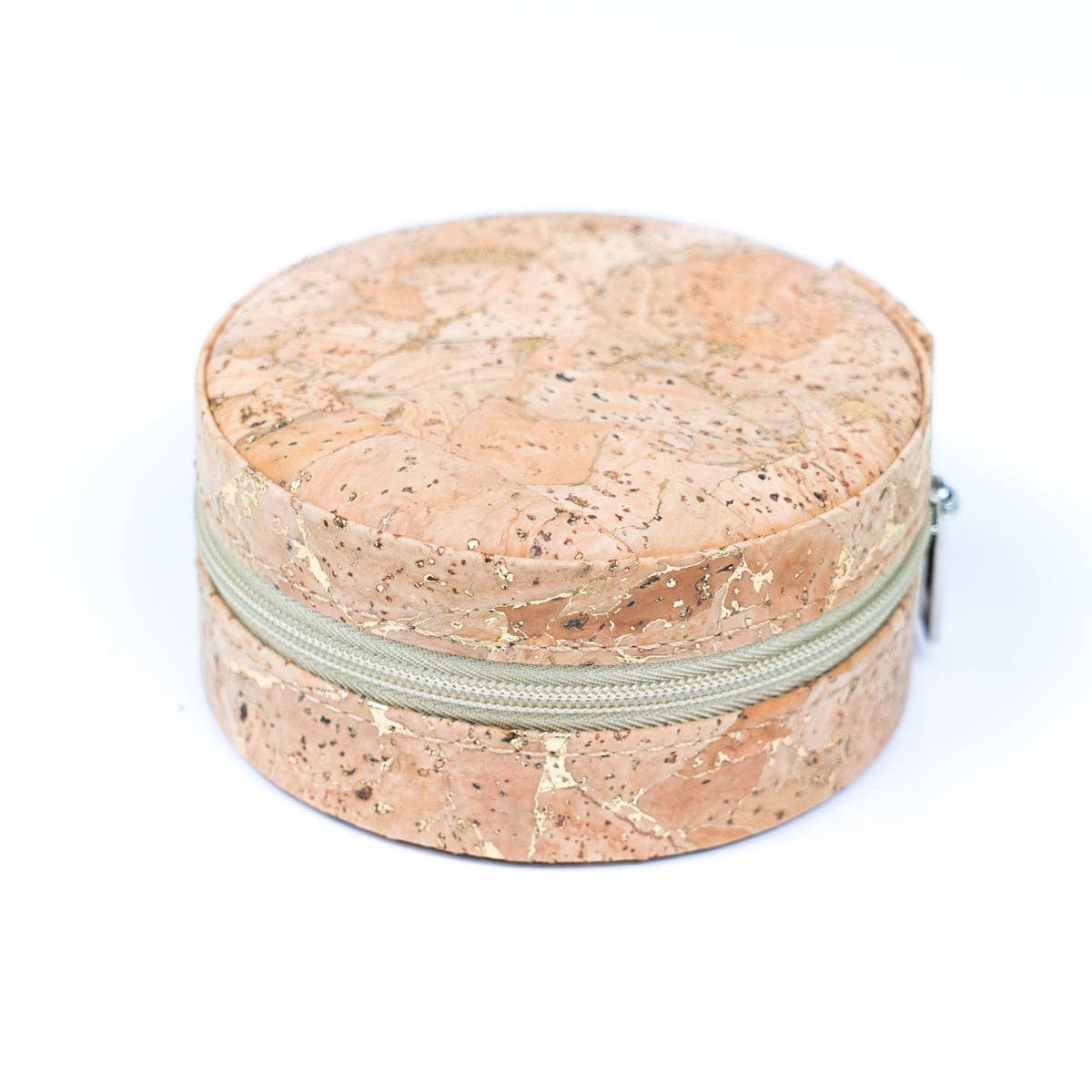 Natural Cork Jewelry Storage Round Box L-1013