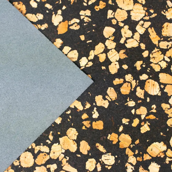 Speckled Black Cork Fabric