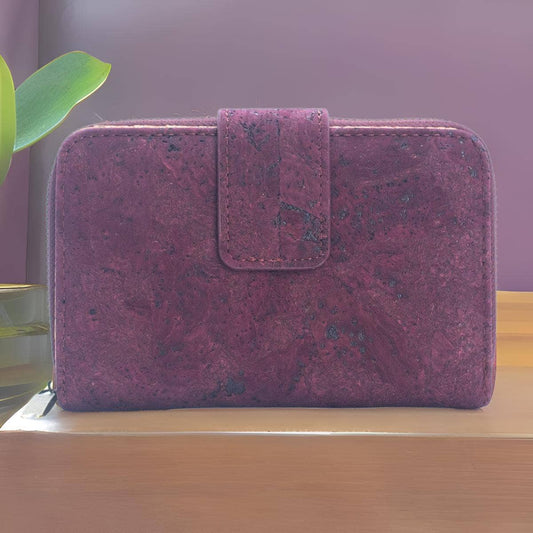 Natural Cork Ladies' Wallet with Anti-RFID Protection