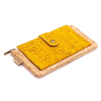 Yellow cork Slim snap wallet