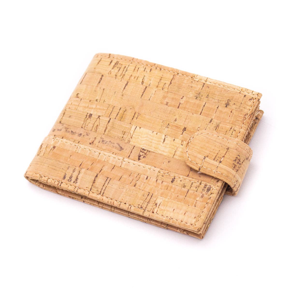 Natural rustic cork wallet for men
