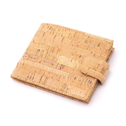 Natural rustic cork wallet for men