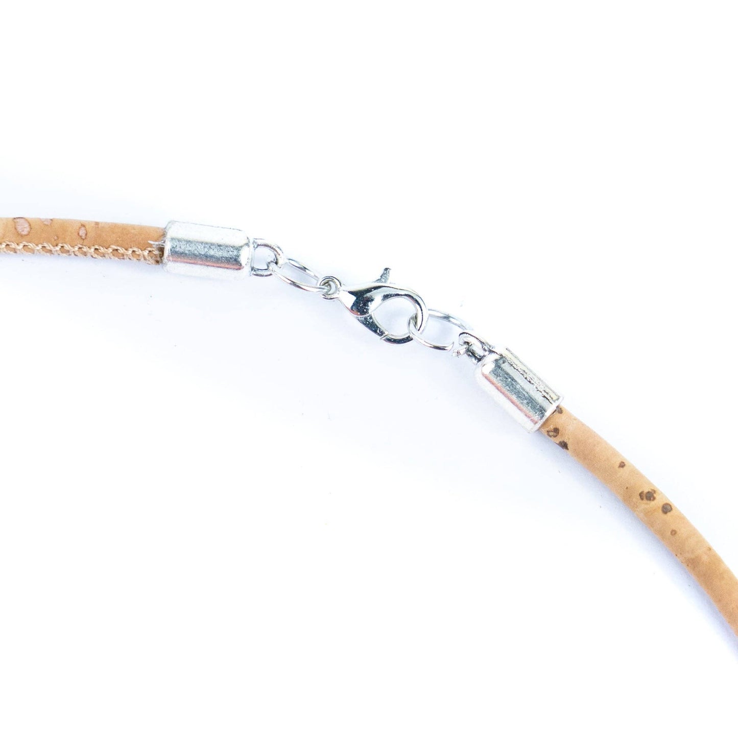 3mm natural colour round cork wire handmade necklace