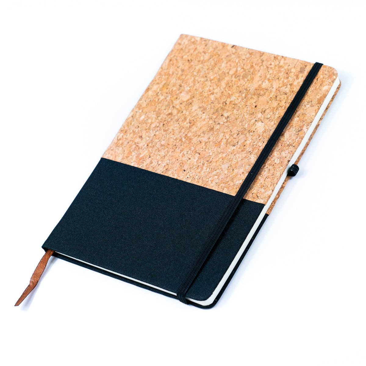Canvas and Cork Fusion Notebook in Black, Gray, Blue, and Gr