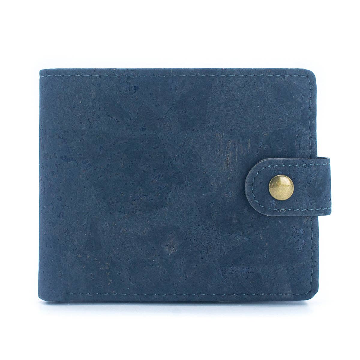 Sleek Bifold Cork Wallet with Snap Button
