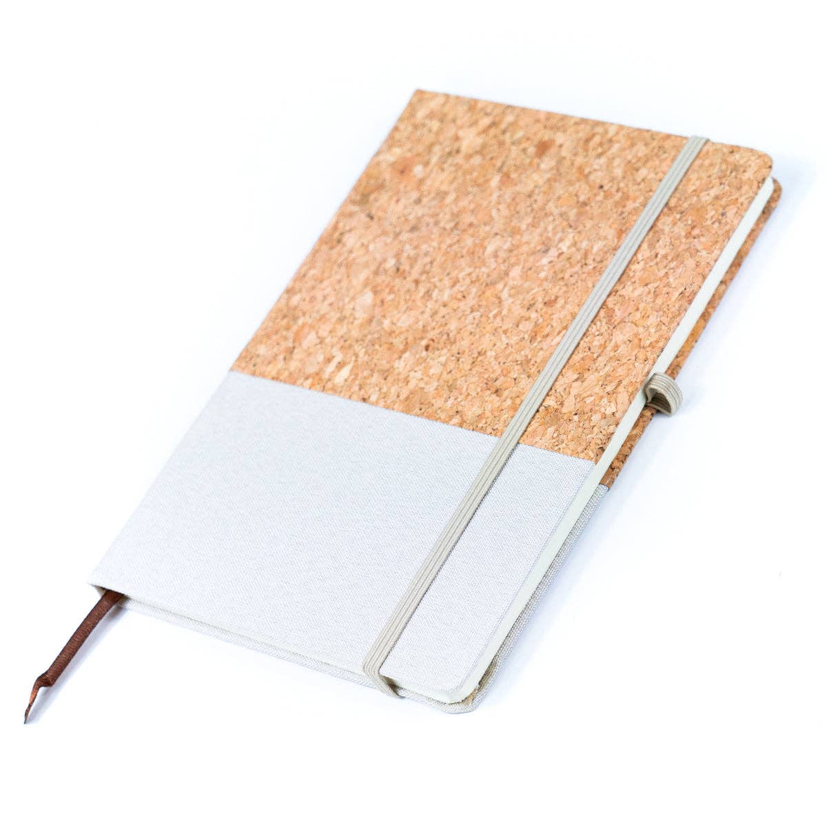 Canvas and Cork Fusion Notebook in Black, Gray, Blue, and Gr