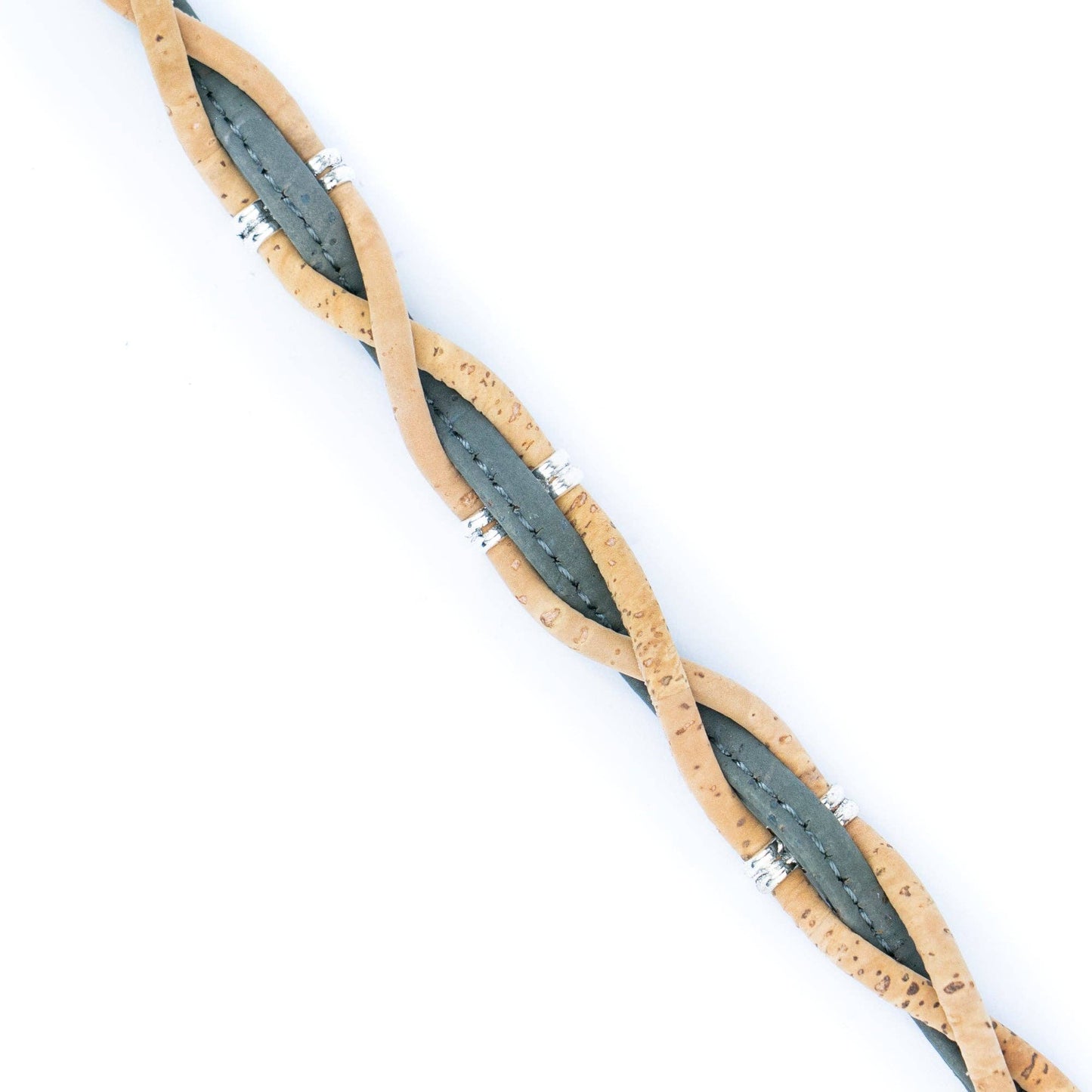 Natural cork and accessories Hand-woven cork bracelet for women