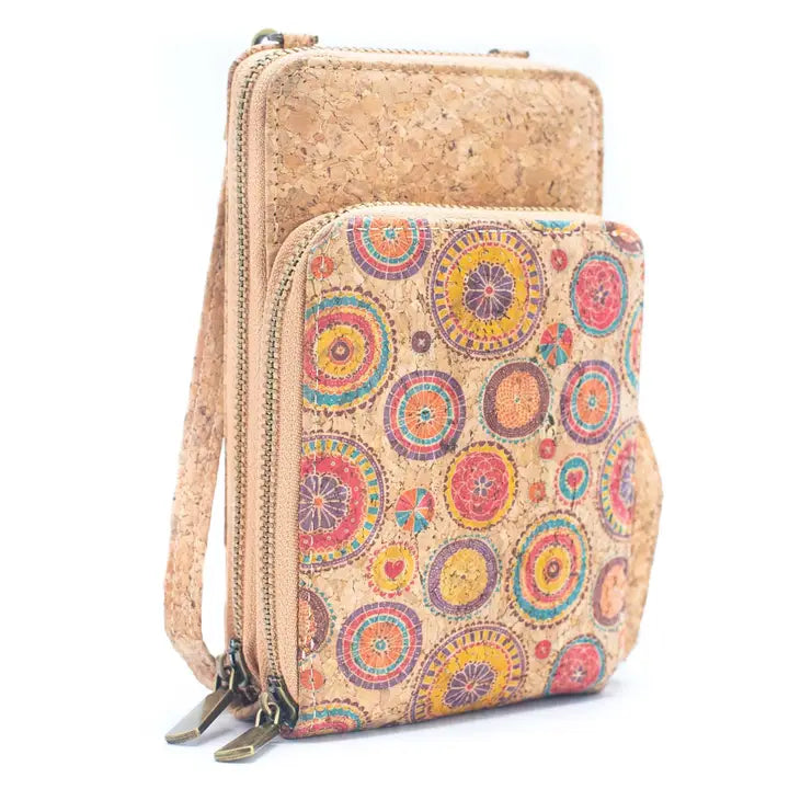 Natural Cork Crossbody Phone Wallet