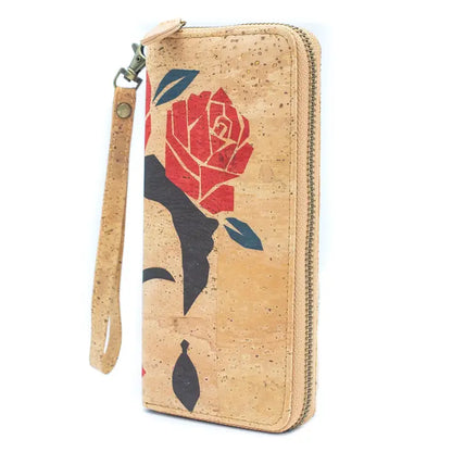 Abstract Frida Art Cork Zipper Wallet