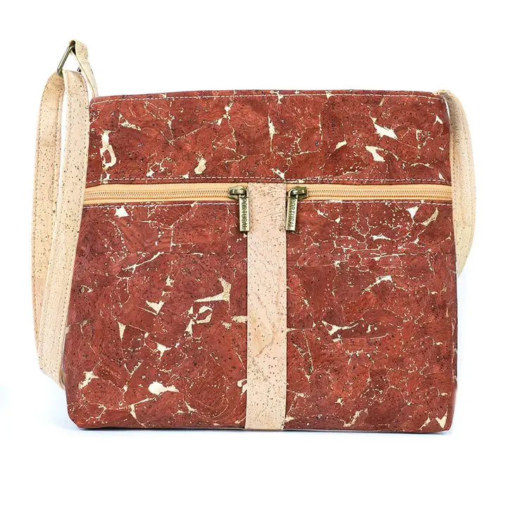 Cork Crossbody Bag with Zipper