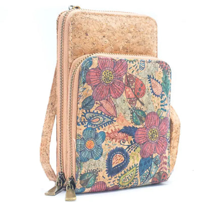 Natural Cork Crossbody Phone Wallet