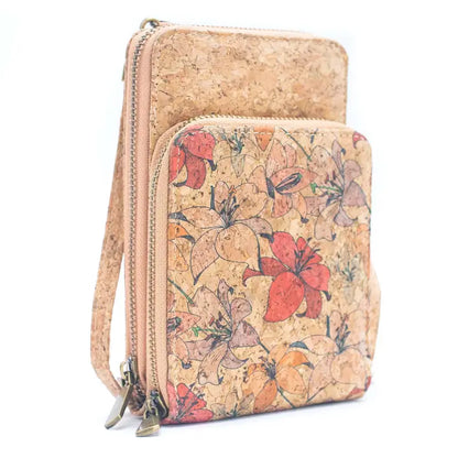 Natural Cork Crossbody Phone Wallet