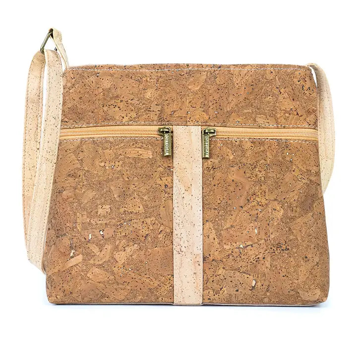 Cork Crossbody Bag with Zipper