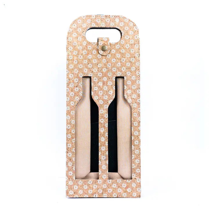 Bohemian Cork Wine Tote Front View