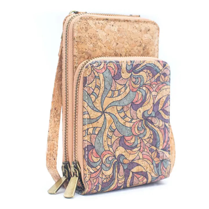 Natural Cork Crossbody Phone Wallet