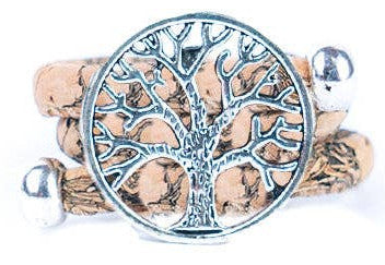 Tree pendant Antique Silver vintage women adjustable Ring