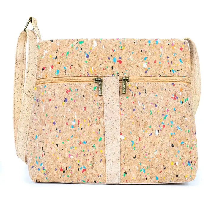 Cork Crossbody Bag with Zipper