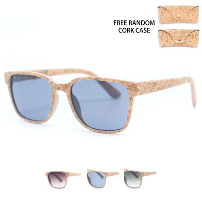 Cork Uv Protection Eyewear Sunglasses (Including Case)