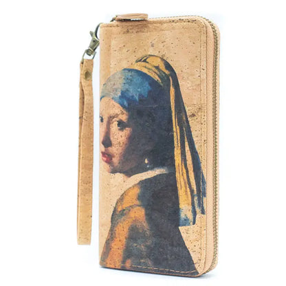 Abstract Frida Art Cork Zipper Wallet