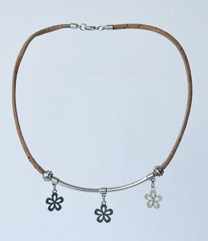 Natural Cork Handmade Necklace Colar Women