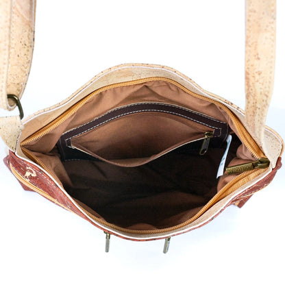 Cork Crossbody Bag with Zipper