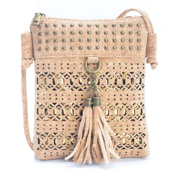 Natural Cork Crossbody Bag Front View