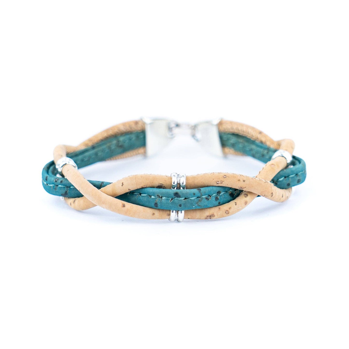 Natural cork and accessories Hand-woven cork bracelet for women