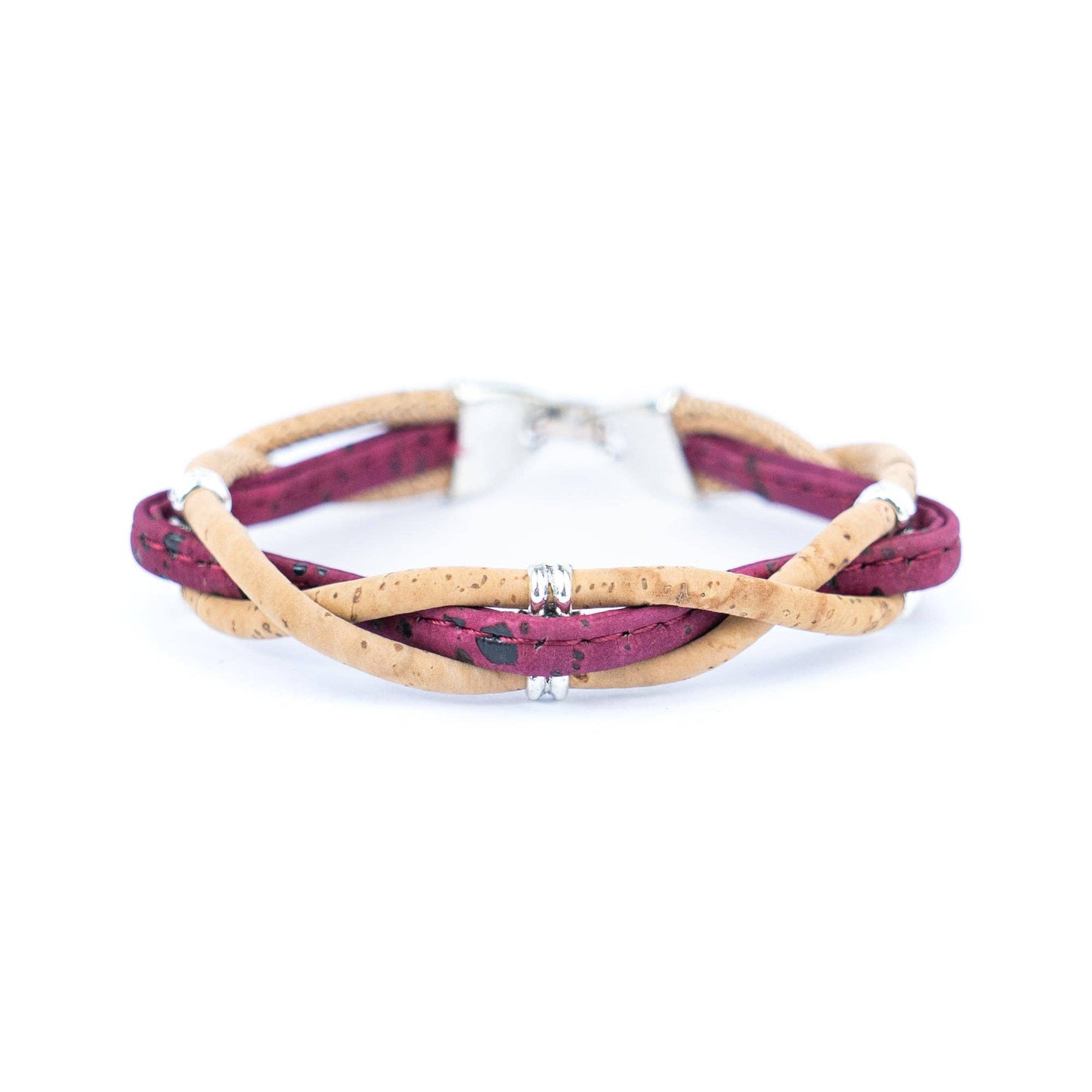 Natural cork and accessories Hand-woven cork bracelet for women