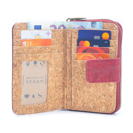 Natural Cork Ladies' Wallet with Anti-RFID Protection
