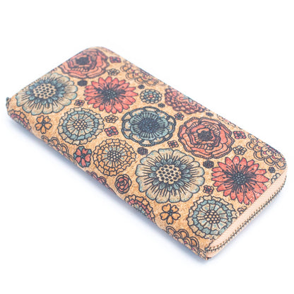 Various patterns natural cork women zipper card wallet- Vega