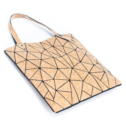 Natural cork Geometric women Cork Tote