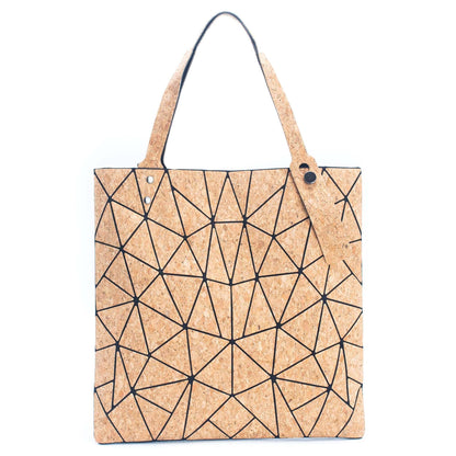 Natural cork Geometric women Cork Tote