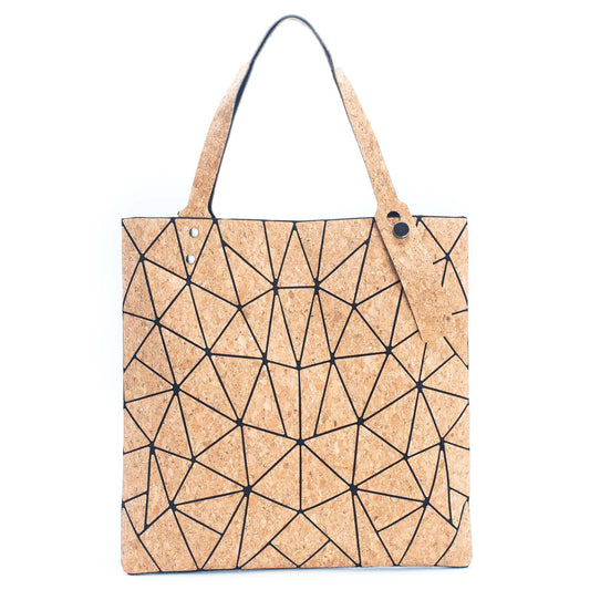 Natural cork Geometric women Cork Tote