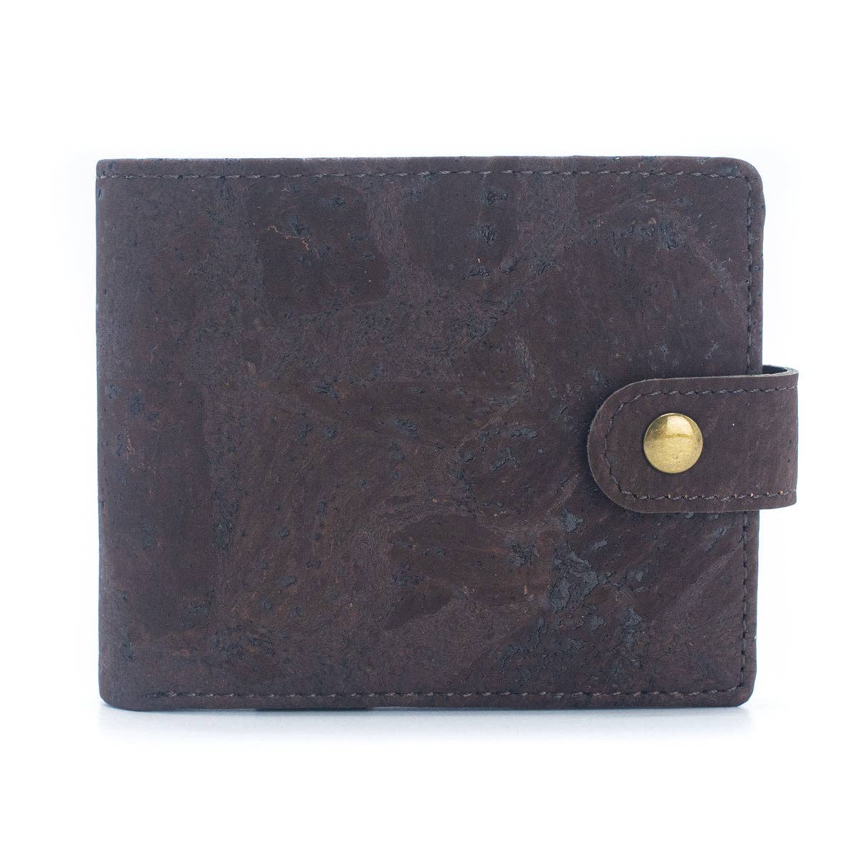 Sleek Bifold Cork Wallet with Snap Button